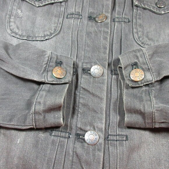 JCREW womens gray distressed crop denim jacket S 28638 - Picture 7 of 8